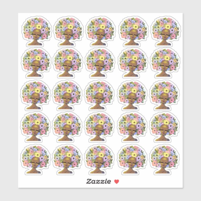 Adesivo Amáveis Mulheres Afro-Americanas (Folha)