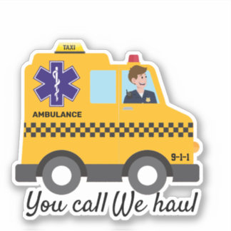 Adesivo Ambo Taxi Chamamos De Humor paramédico EMS 911