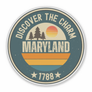 Adesivo Ame Maryland - Presente Fofo do Estado de MD