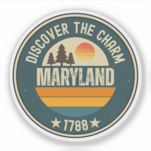 Adesivo Ame Maryland - Presente Fofo do Estado de MD