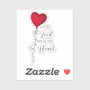 Adesivo Ame o Balão do Senhor e do Coração