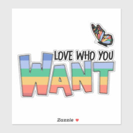 Adesivo Ame Quem Você Quer O Arco-Íris