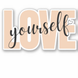 Adesivo Ame-Se Autocuidado Com A Saúde Mental Bastão