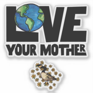 Adesivo Ame seu dia da Terra da Mãe