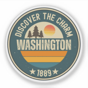 Adesivo Ame Washington - Lembrete do Estado de WA