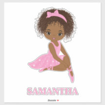 Amecan Ballerina Girl Vinyl Sticker