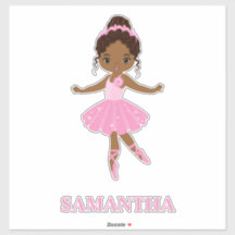 Amecan Ballerina Girl Vinyl Sticker