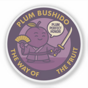 Adesivo Ameixa Perfeita Samurai da Fruta Honor 
