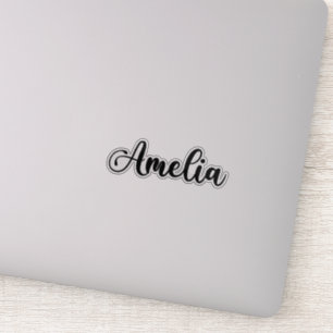 Adesivo Amelia Name - Caligrafia manuscrita