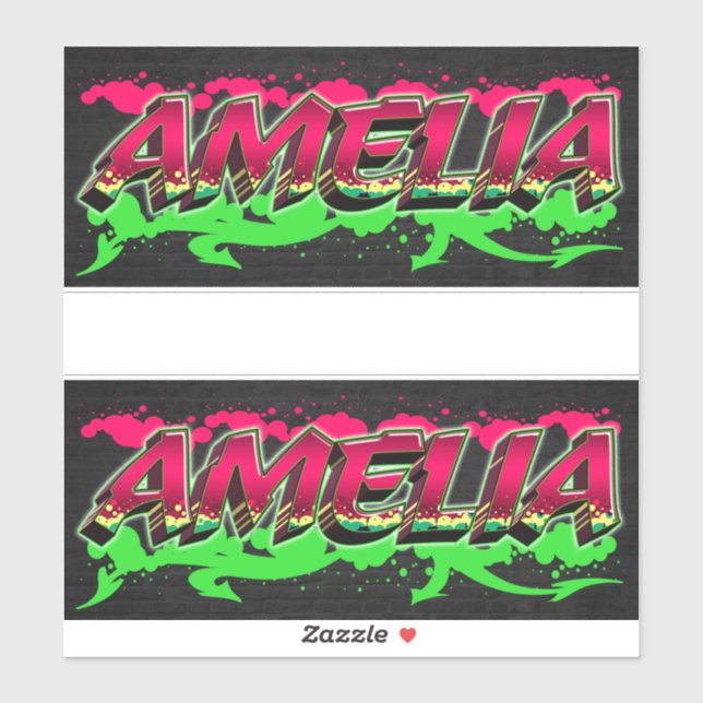 Adesivo Amelia Vorname Name Graffiti Aufkleber Sticker (Folha)
