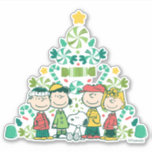 Adesivo Amendoins | Árvore de Natal de hortelã-pimenta<br><div class="desc">As designs de Natal de Charles Schulz,  que incluem os amendoins,  capturam a essência da inocência infantil e o espírito que anima a época de férias.</div>