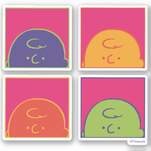 Adesivo Amendoins | Pop de arte moderna é Charlie Brown (Frente)