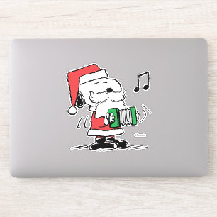 Adesivo Amendoins   Snoopy Santa Claus Accordian