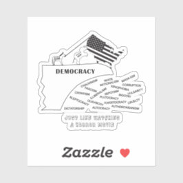 Adesivo America Going Off The Cliff In Black