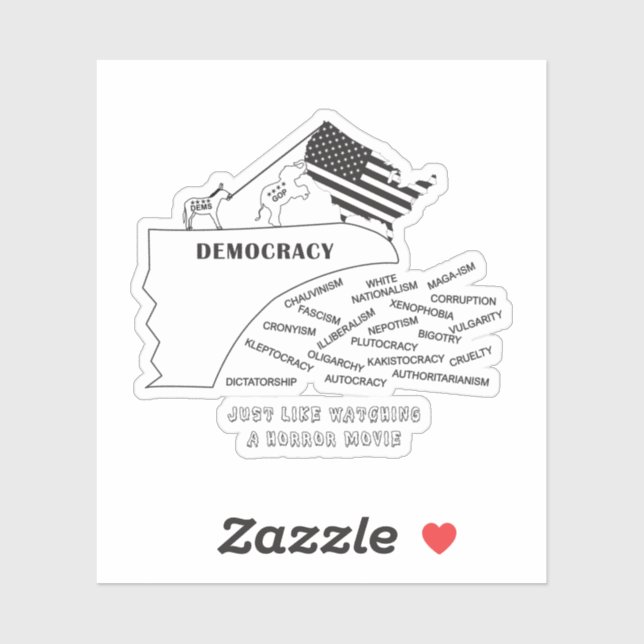 Adesivo America Going Off The Cliff In Black (Folha)