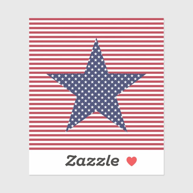 Adesivo America Stars Sticker (A dynamic animation begins with a close-up of a bold star.)