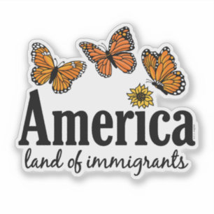 Adesivo América Terra De Imigrantes