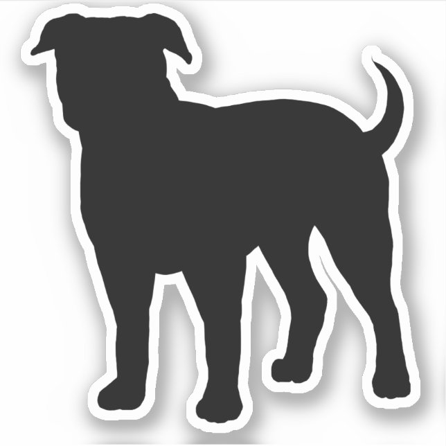 Adesivo American Bulldog Silhouette Legal Dog Breed Vinyl (Frente)