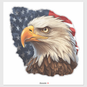 Adesivo American Flag Bald Eagle