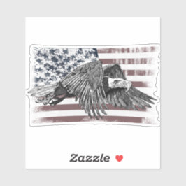 Adesivo American Flag Bald Eagle EUA