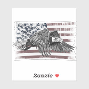 Adesivo American Flag Bald Eagle EUA