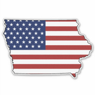 Adesivo American Flag Iowa