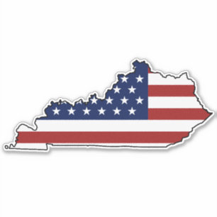 Adesivo American Flag Kentucky
