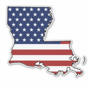 Adesivo American Flag Luisiana