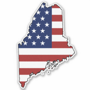 Adesivo American Flag Maine
