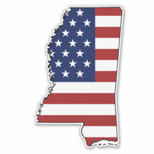 Adesivo American Flag Mississippi