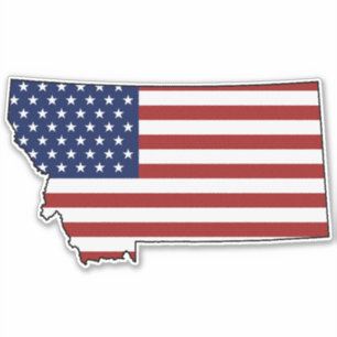 Adesivo American Flag Montana