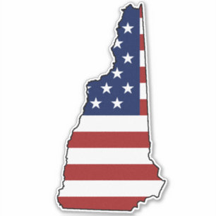 Adesivo American Flag New Hampshire