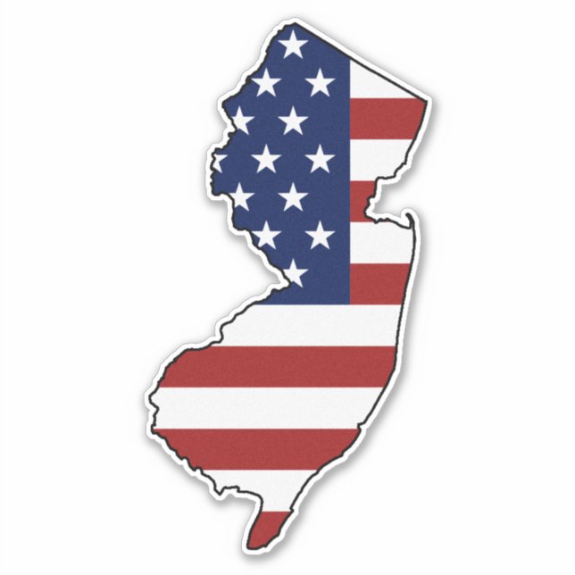 Adesivo American Flag New Jersey (Frente)