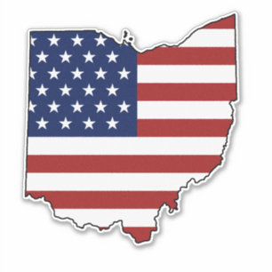 Adesivo American Flag Ohio