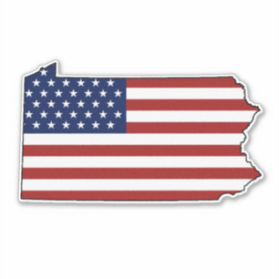 Adesivo American Flag Pennsylvania