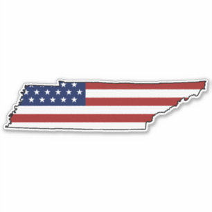 Adesivo American Flag Tennessee