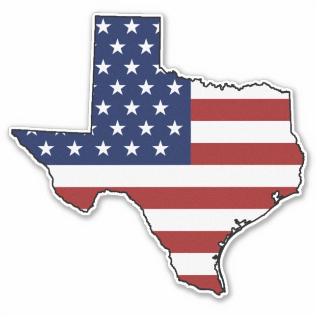 Adesivo American Flag Texas (Frente)