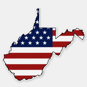 Adesivo American Flag West Virginia
