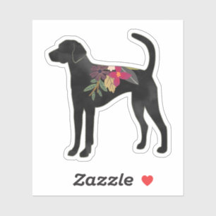 Adesivo American Foxhound Boho Dog Breve Silhouette