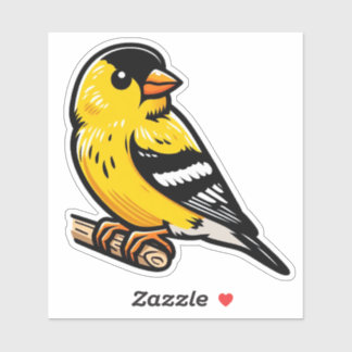 Adesivo American Goldfinch bird Custom-Cut Vinyl Sticker