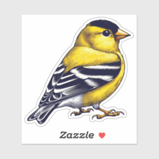 Adesivo American Goldfinch bird Custom-Cut Vinyl Sticker