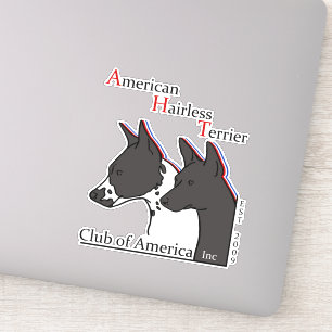 Adesivo American Hairless Terrier Club dos Stickers