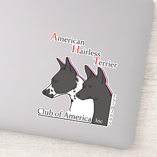 Adesivo American Hairless Terrier Club dos Stickers