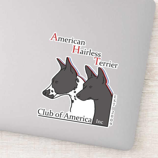 Adesivo American Hairless Terrier Club dos Stickers (Detalhe)