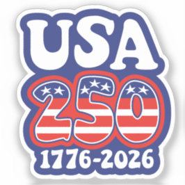 Adesivo America's 250th Birthday - Groovy USA 250