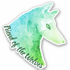 Adesivo Amigo do Lobo Verde da Água