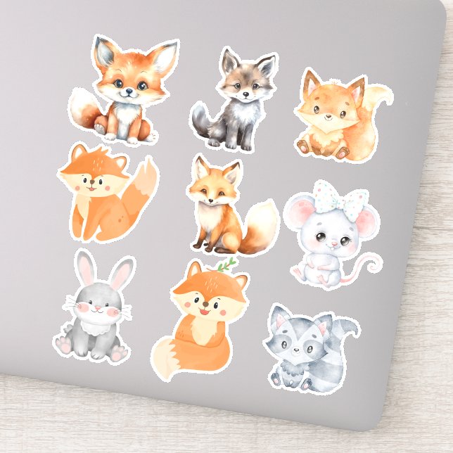 Adesivo Amigos da Floresta: Criaturas Adoráveis da Florest (Detalhe)