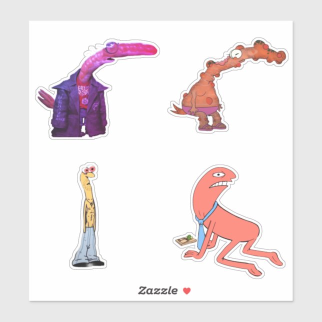 Adesivo Amigos sorridentes Camarão a Natação Adulta de Dri (Folha)