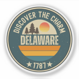 Adesivo Amo Delaware - Lindo Souvenir do Estado DE (