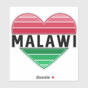 Adesivo Amo Malawi, Coração Malawi
